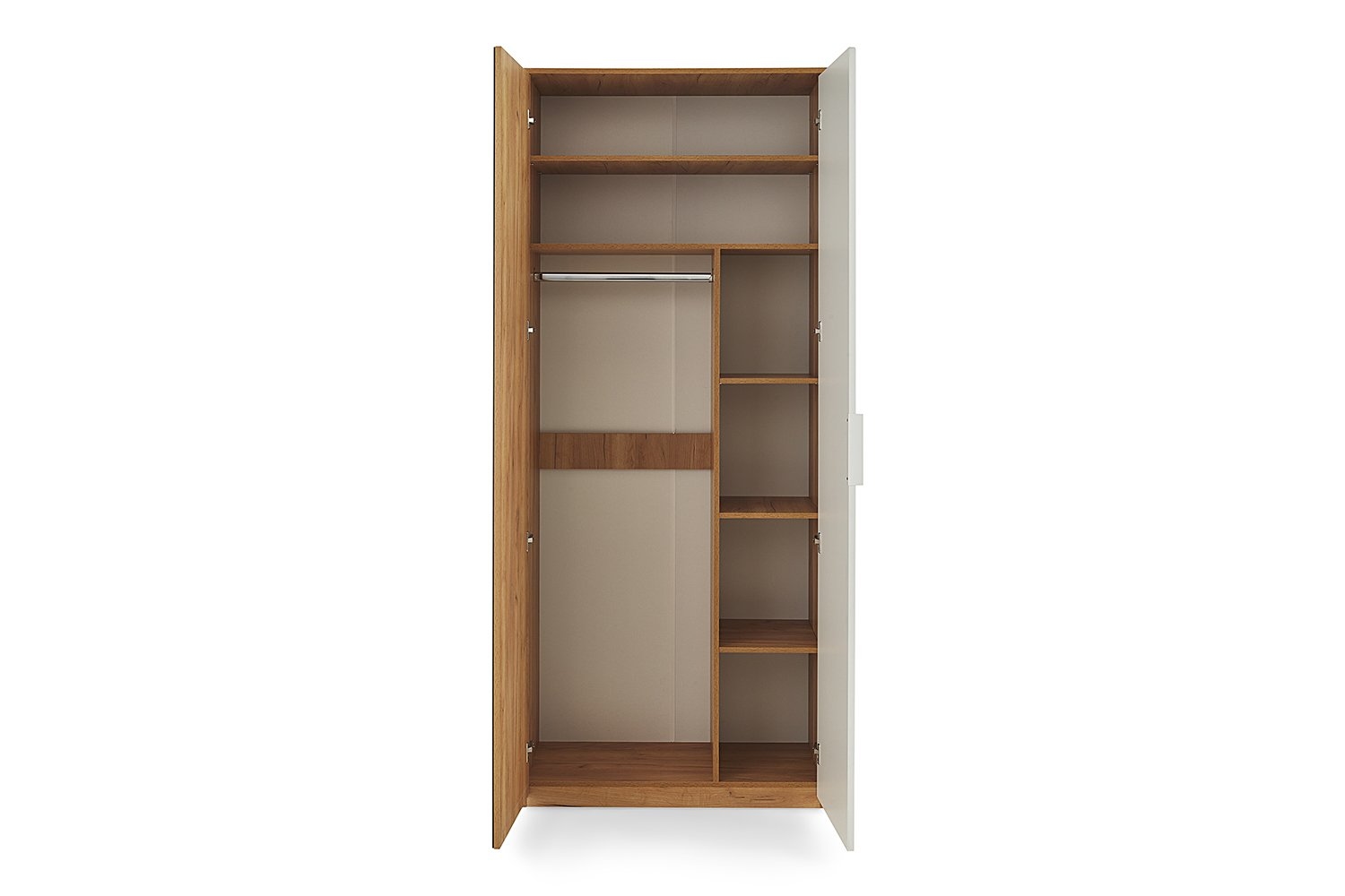 Шкаф комбинированный Хилтон с 2 дверями в светлом цвете 90х226х42.8 см