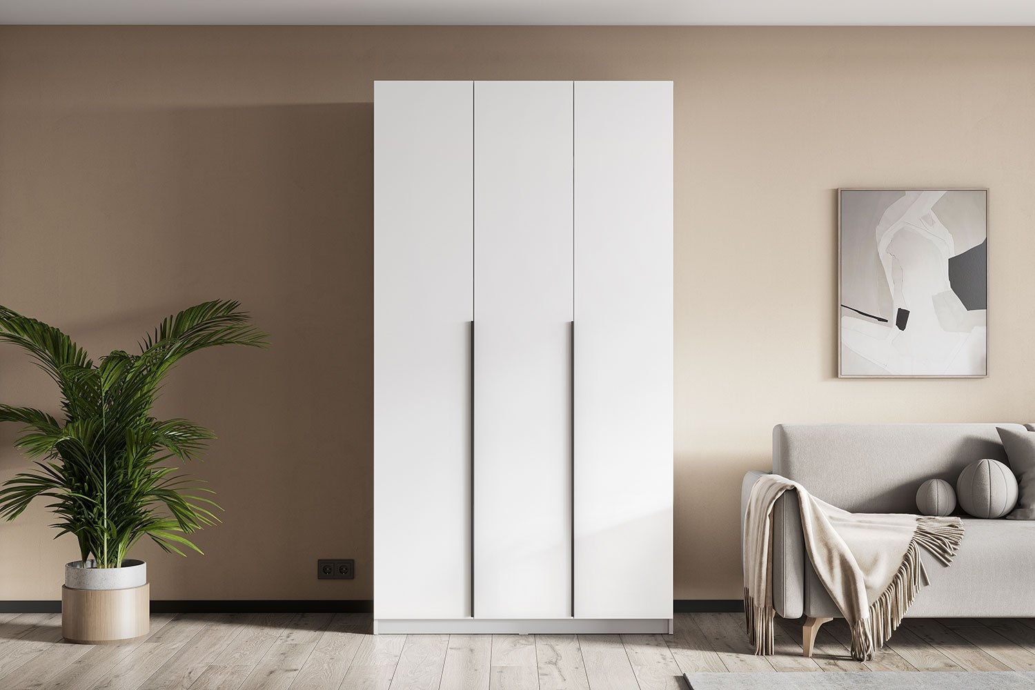 Шкаф ШК 5 / 120,1х221,6х50,6 / 3 двери / белый