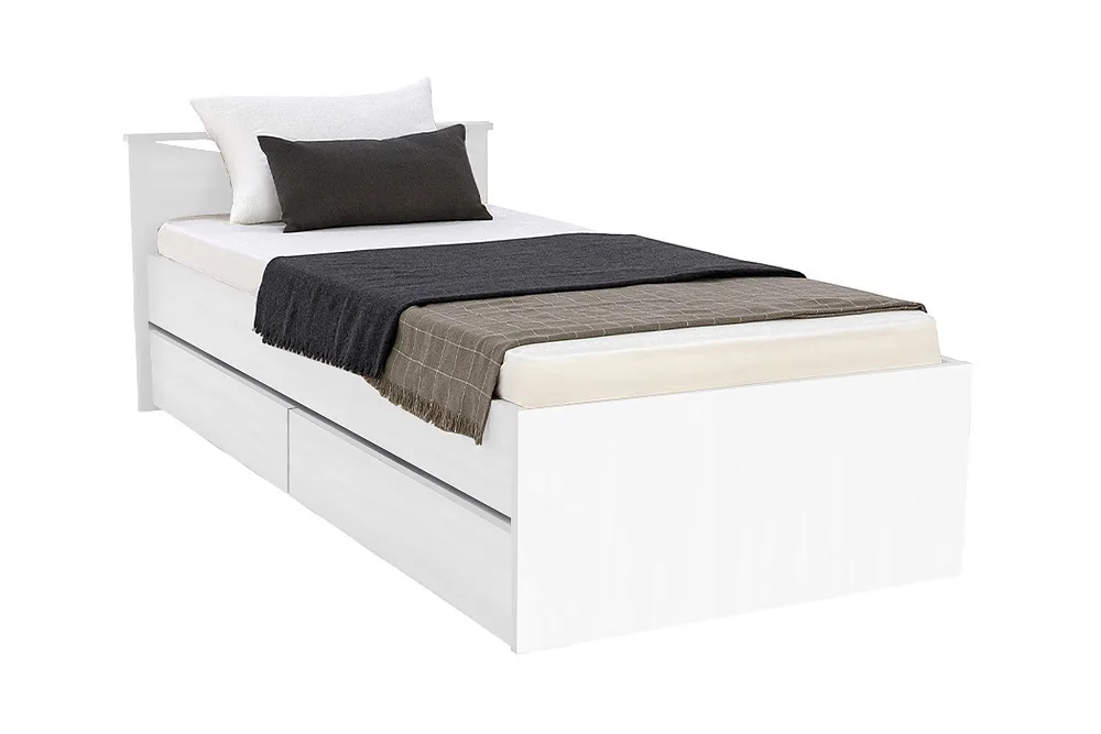 Kir yuvish qutilari bilan "Junior" bir kishilik karavot