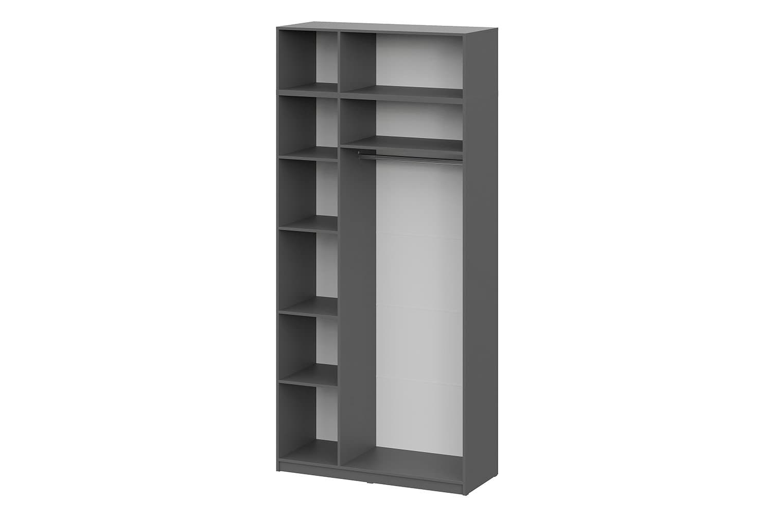 Shkaf SHK 5 / 120, 1x221, 6x50, 6 / 3 eshiklar / qora