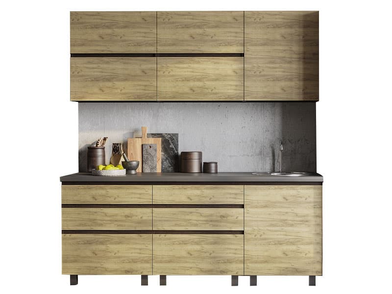 Кухонный гарнитур 'Лофт-Венге', прямой, 2.0 м, ЛДСП